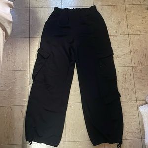 Black Soft Cargo Pants. Size Medium